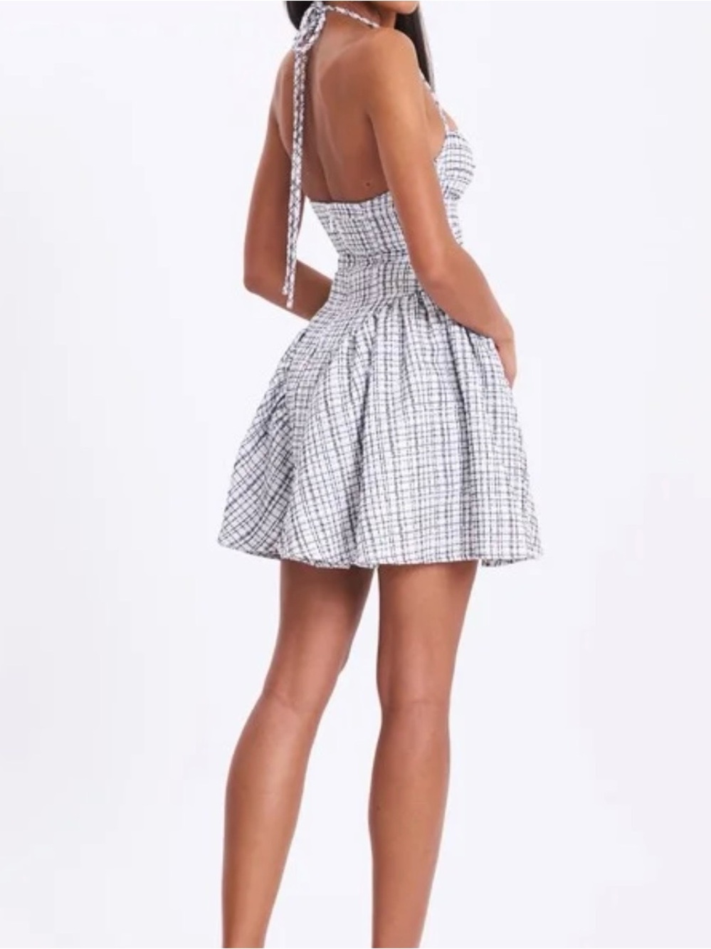 Miss Circle Tweed halter dress - Picture 6 of 8